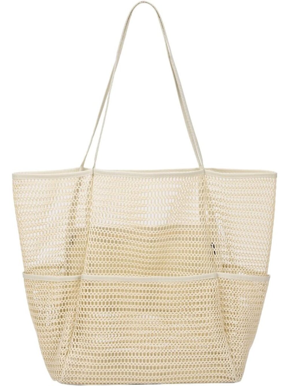 Women's Beige Waterproof Pool Bag for Travel Family Pool Beach Vacation Tote Bag